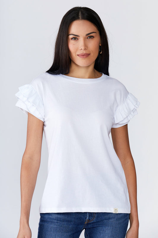 Ella Ruffle Sleeve Tee ❤️