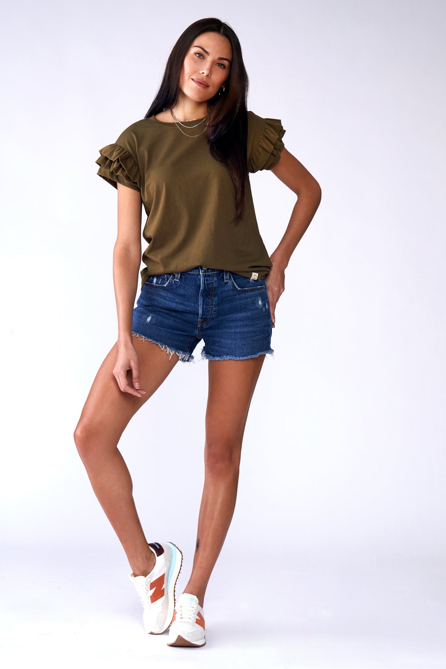 Ella Ruffle Sleeve Tee ❤️